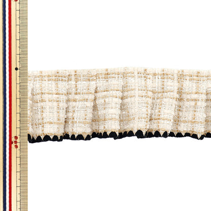 [Количество, начиная с 5] излишествЛента 『ТвидFrill Brown x Black FR2437"