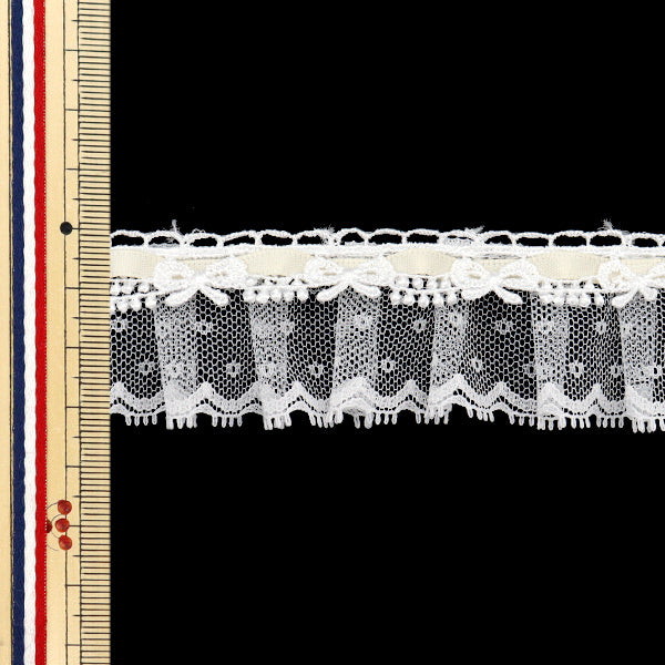 [Количество, начиная с 5] излишествЛента 『ЛентаЛиния тюля Frill Ivory Fr2447"