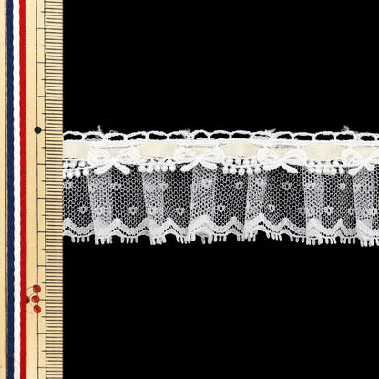 [Количество, начиная с 5] излишествЛента 『ЛентаЛиния тюля Frill Ivory Fr2447"