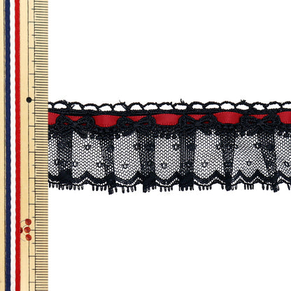 [Количество, начиная с 5] излишествЛента 『ЛентаЛиния чар Frill Black X Wine FR2447"