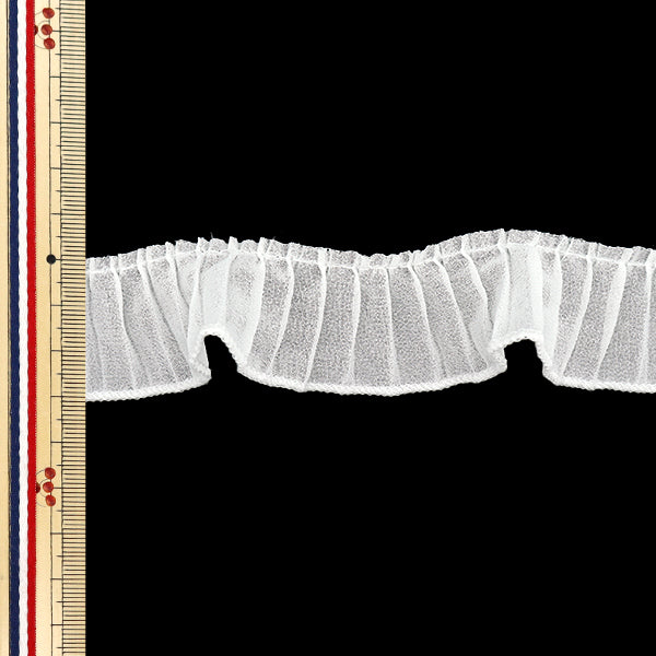 [Количество, начиная с 5] излишествЛента "Оганса плиссированная белая FR2428"