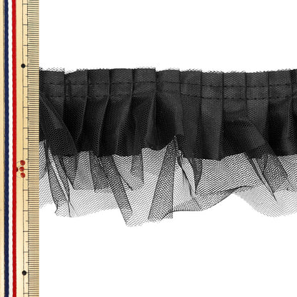 [Количество, начиная с 5] излишествЛента "Тройной тюль Frill Black FR2443"