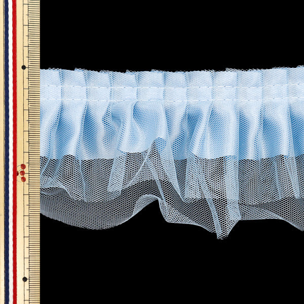 [Количество, начиная с 5] излишествЛента "Тройной изготовление тюля светло -голубой FR2443"