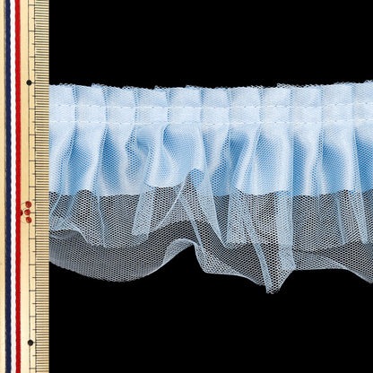 [Количество, начиная с 5] излишествЛента "Тройной изготовление тюля светло -голубой FR2443"