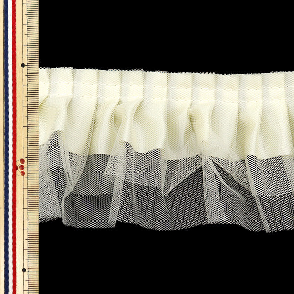 [Количество, начиная с 5] излишествЛента "Тройной тюль Frill Ivory FR2443"