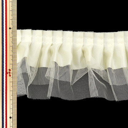 [Количество, начиная с 5] излишествЛента "Тройной тюль Frill Ivory FR2443"