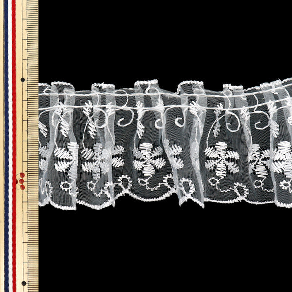 [Количество, начиная с 5] излишествЛента "Cryn Place Frill White FR2446"