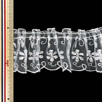 [Количество, начиная с 5] излишествЛента "Cryn Place Frill White FR2446"