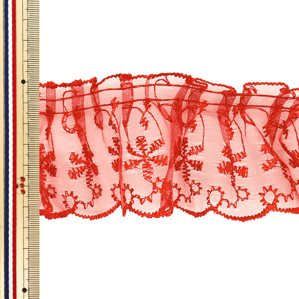 [Cantidad a partir de 5] adornosCinta "Cryn Place Frill Red FR2446"