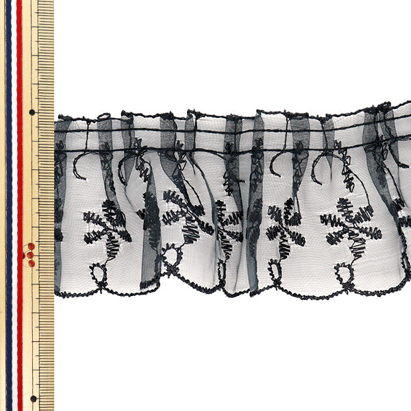 [Количество, начиная с 5] излишествЛента "Cryn Place Frill Black FR2446"