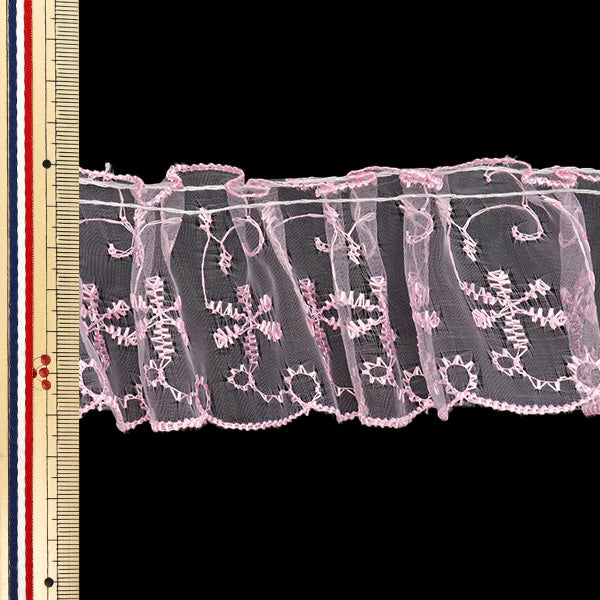 [Cantidad a partir de 5] adornosCinta "Cryn Place frill rosa claro FR2446"