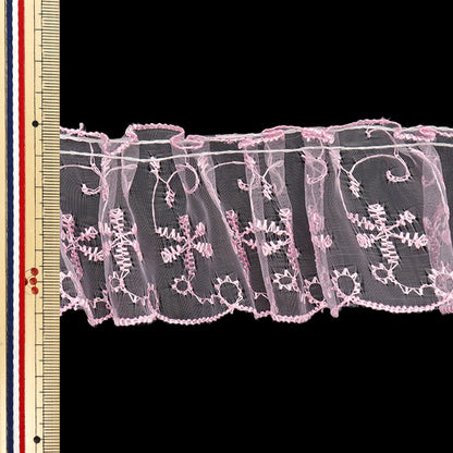 [Cantidad a partir de 5] adornosCinta "Cryn Place frill rosa claro FR2446"