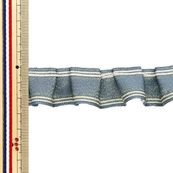 [Количество, начиная с 5] излишествЛента "линияЛентаБлеск Frill Blue FR2414"