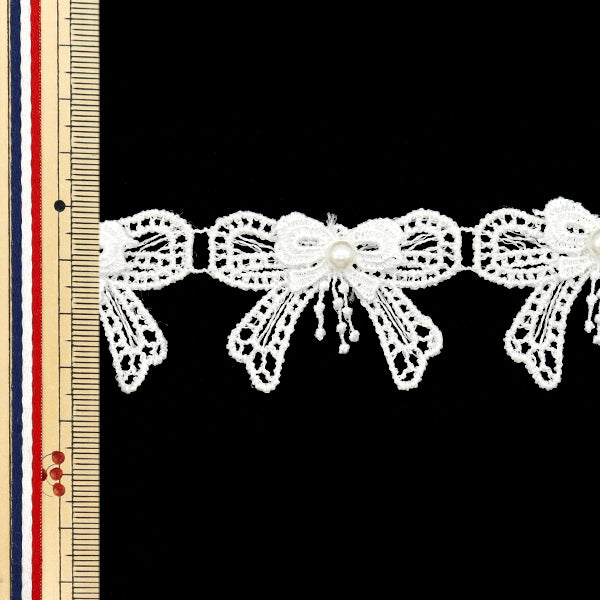 [Cantidad a partir de 5] carreraCinta "Perla"CintaEncaje brillante blanco dcl2439"