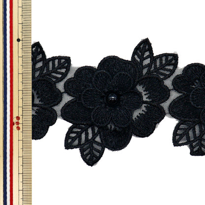 [Quantité à partir de 5] RaceRuban "Fleur d'organza brodée DCL2443"