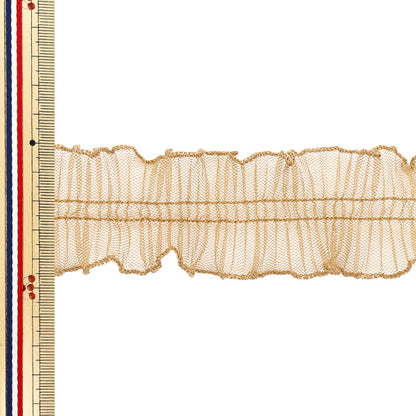 [Cantidad a partir de 5] adornosCinta "Camel de tul de tul plisado FR2427"