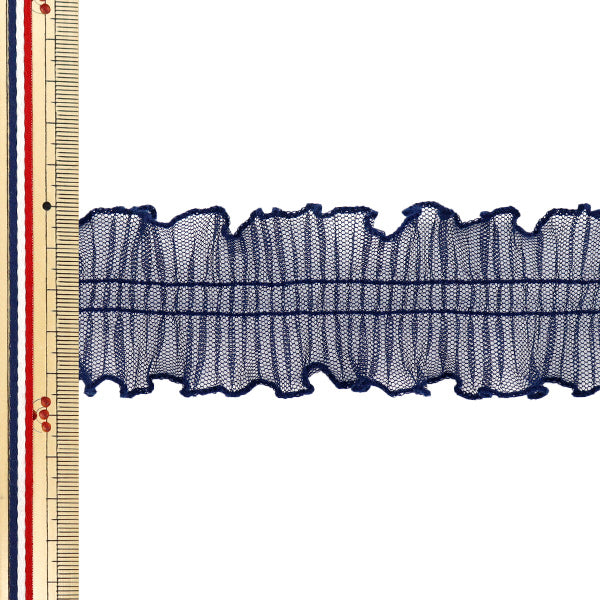 [Cantidad a partir de 5] adornosCinta "Pleaded Tule Barry Navy FR2427"