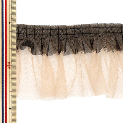 [Quantité à partir de 5] FoulantsRuban "Camel à file de tulle bicolore FR2429"