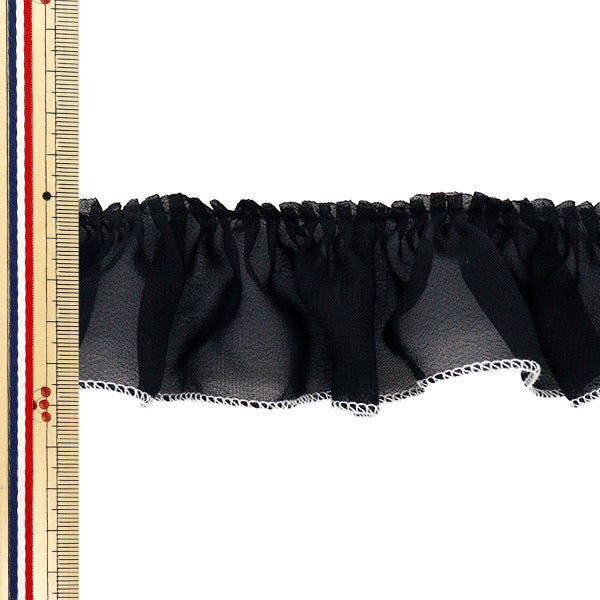 [Quantité à partir de 5] FoulantsRuban "Black Black Frill Frill Frill FR2431"