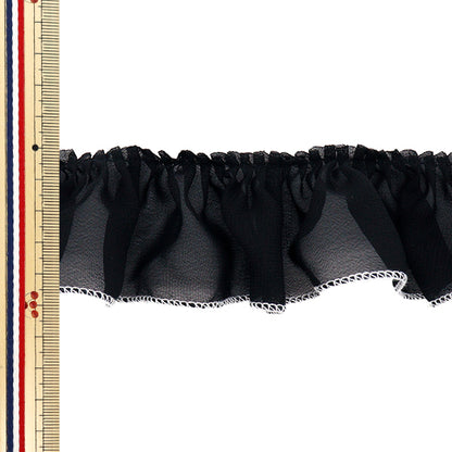 [Quantité à partir de 5] FoulantsRuban "Black Black Frill Frill Frill FR2431"