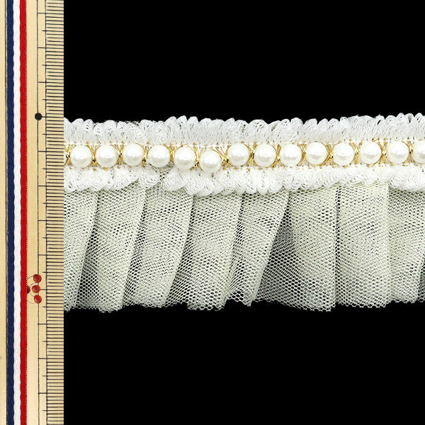 [Quantità a partire da 5] fronzoliNastro "Pearl Line Tulle Ivory FR2415"