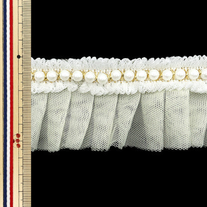 [Quantità a partire da 5] fronzoliNastro "Pearl Line Tulle Ivory FR2415"