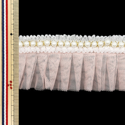 [数量从5个开始]装饰丝带 “珍珠系郁金香桃子FR2415"