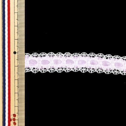 [Ab Menge 5] „Spitze“.FarbbandRussell-Spitze 2025 Breite ca. 15 mm hellviolett DCL2501"
