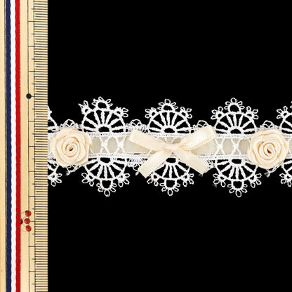 [Quantity from 5] LaceRibbon "Decorative frill lace width approx. 40mm ivory DCL2505"