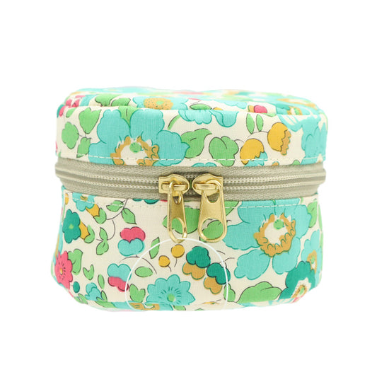 Small item holder "Liberty Fabrics Pouch Round Small P1-3332019DE" 【YuzawayaLimited product]