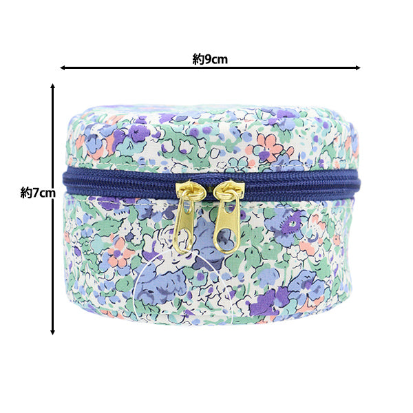 小物入れ 『リバティ・ファブリックス ポーチ 円形小 P1-3332022AE』 【ユザワヤ限定商品】