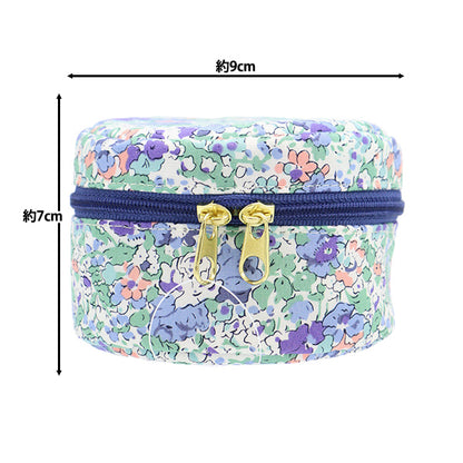 小物入れ 『リバティ・ファブリックス ポーチ 円形小 P1-3332022AE』 【ユザワヤ限定商品】