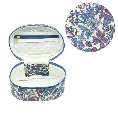 収納ケース 『リバティ・ファブリックス バニティボックス オーバル小 VA6-3636163YE』 【ユザワヤ限定商品】