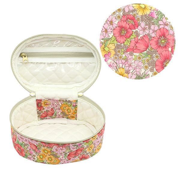 収納ケース 『リバティ・ファブリックス バニティボックス オーバル小 VA6-DC10480WE』 【ユザワヤ限定商品】