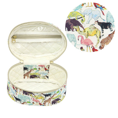 収納ケース 『リバティ・ファブリックス バニティボックス オーバル小 VA6-3634160YE』 【ユザワヤ限定商品】