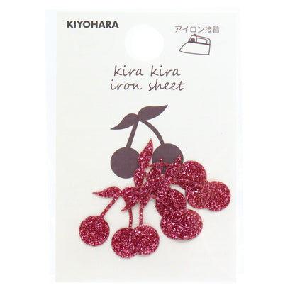Заплатка "Блестящий железный лист вишня розовый KR-01" KIYOHARA