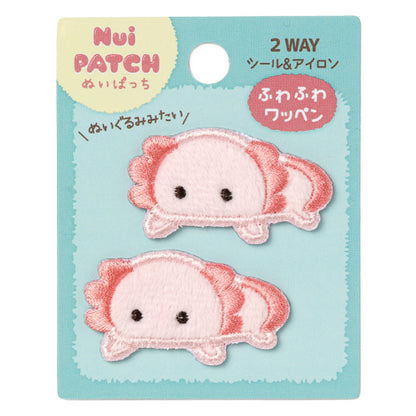 ワッペン 『ぬいぱっち ふわふわワッペン ウーパールーパー NPW-02』