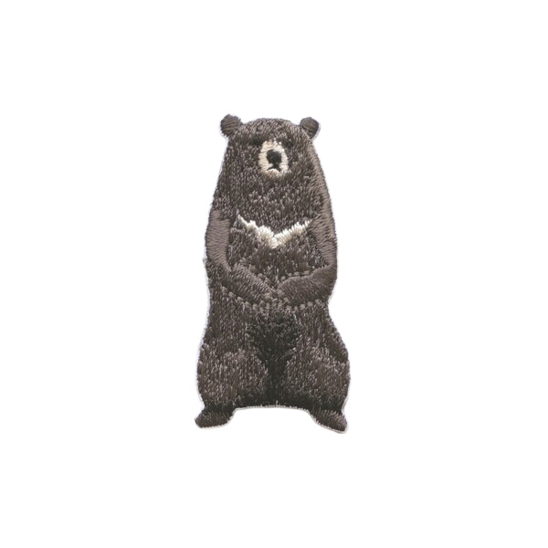 ワッペン 『ほっとけない!いきものたち 絶滅危惧種 ツキノワグマ H459-163-3』 Hamanaka ハマナカ