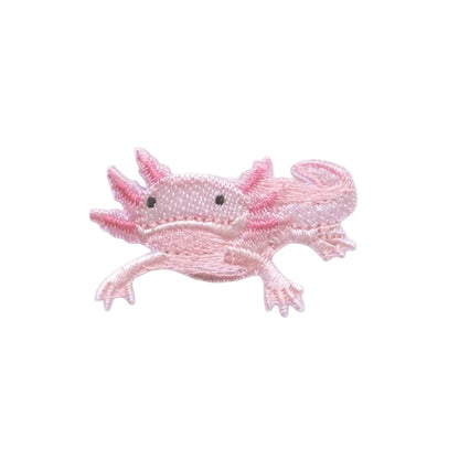 ワッペン 『ほっとけない!いきものたち 絶滅危惧種 ウーパールーパー H459-163-5』 Hamanaka ハマナカ