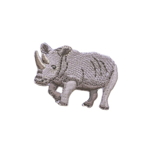 Aufnäher "Lass sie nicht allein! Lebewesen: Gefährdete Art Nördliches Breitmaulnashorn H459-163-8" Hamanaka