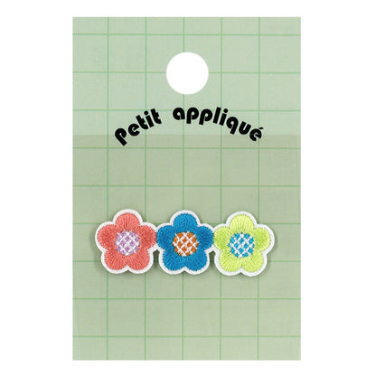 ワッペン 『刺しゅうワッペン 3連フラワー WP-040』