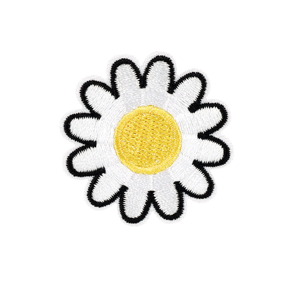 ワッペン 『刺しゅうワッペン 花 ホワイト WP-042』