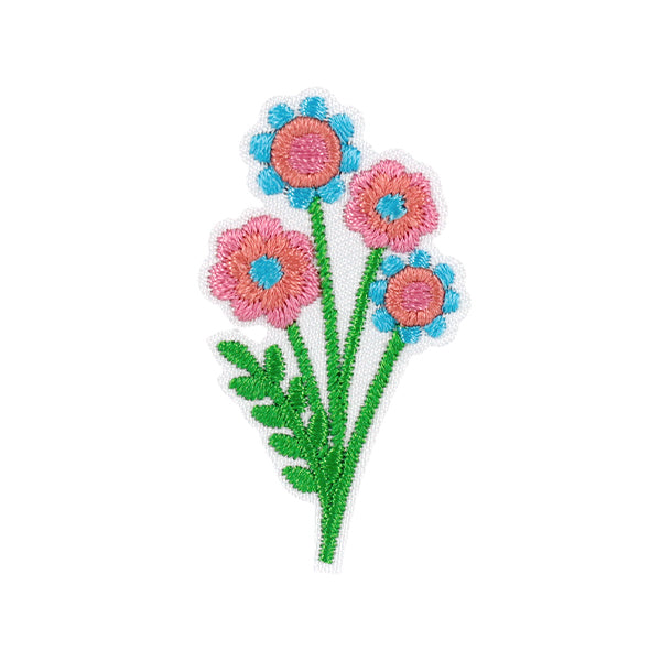 Toppa "ricamoToppa Fiore Blu Rosa WP-044”