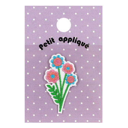 Toppa "ricamoToppa Fiore Blu Rosa WP-044”