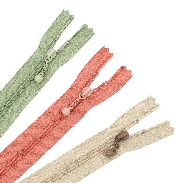ファスナー 『マカロンカラー コイルファスナー 3本入り 20cm 3SMCRN-20YZ』 YKK ワイケーケー