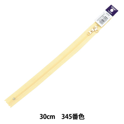 سحاب "لفائف فتح فتحة مزدوجة"سحاب لون 30 سم 345 أصفر 3cfch30gwyz" YKK