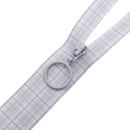 Reißverschluss "Tartandruck"Reißverschluss 20 cm gry grau SPF2403-20"