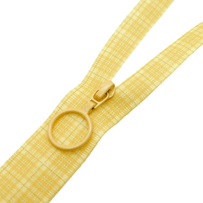 Fermeture éclair "Impression tartan"Fermeture éclair 20 cm ye jaune SPF2403-20"