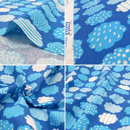 [From quantity 5] Fabric "Kippis (Kippis) SheetingFabric Puolipouta sunny sunny clouds (blue) KPS-11a]