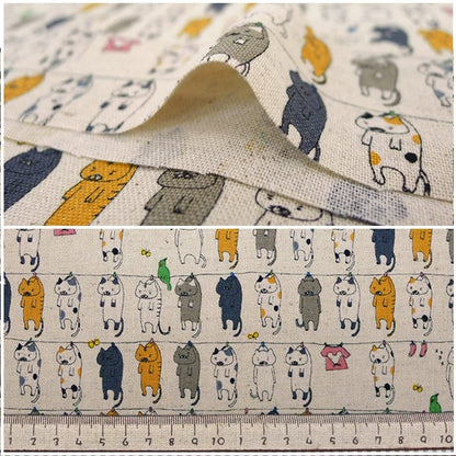 [De la cantidad 5] Fabric "Lenvas de algodón lienzo lavado Cat KTS6227-A" Fibra de algodón Kobayashi Kobayashi de algodón de algodón